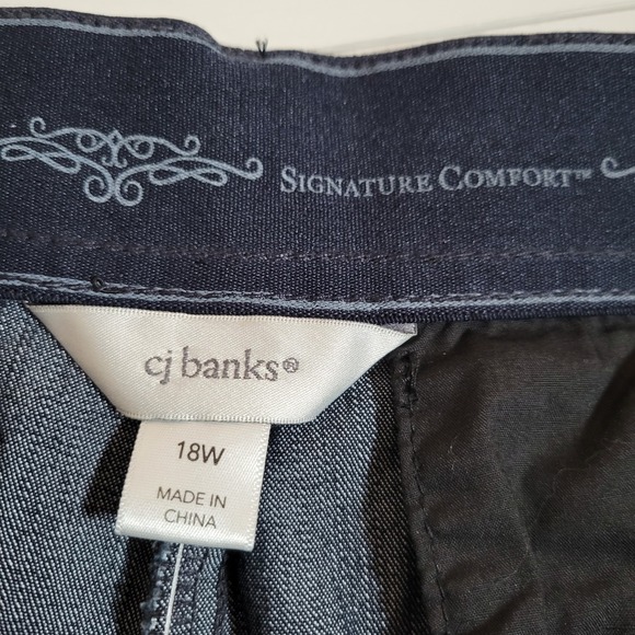 CJ Banks Denim Pants Capris Size 18W NEW NWT Zip Stretch Signature Comfort 1313 - Picture 4 of 8